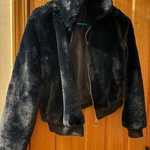 Black Faux Fur Jacket